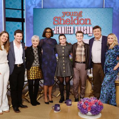 The Cast of Young Sheldon with Jennifer Hudson