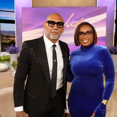 Dave Bautista and Jennifer Hudson