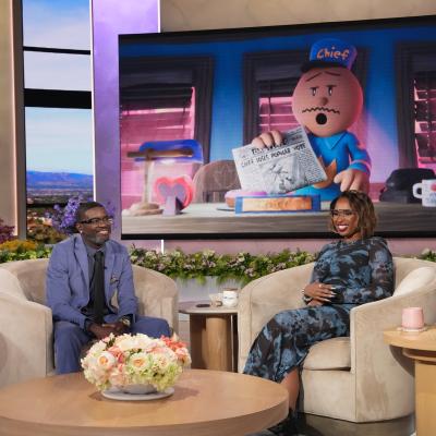 Lil Rel Howery with Jennifer Hudson