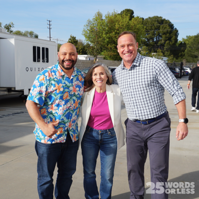Colton Dunn, Meredith Vieira and Matt Iseman